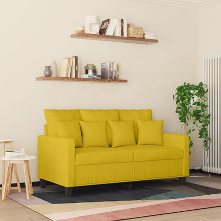 2-sitssoffa gul 120 cm sammet