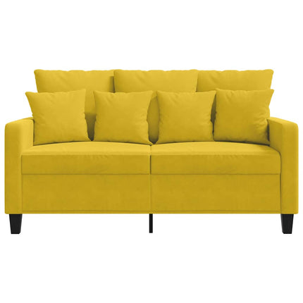 2-sitssoffa gul 120 cm sammet