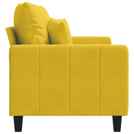 2-sitssoffa gul 120 cm sammet