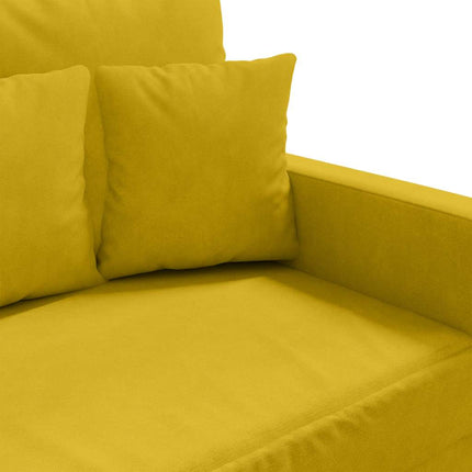 2-sitssoffa gul 120 cm sammet