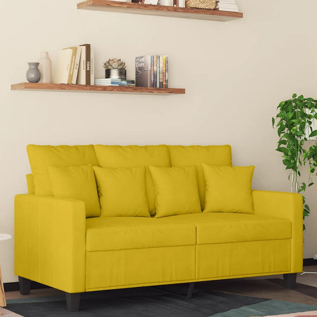 2-sitssoffa gul 120 cm sammet