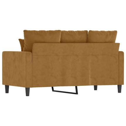 2-sitssoffa brun 120 cm sammet
