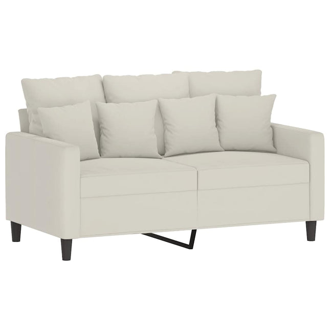 2-sitssoffa gräddvit 120 cm sammet