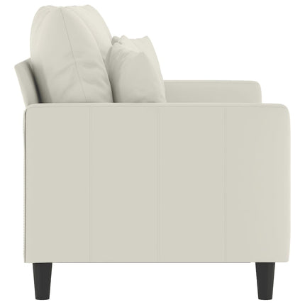 2-sitssoffa gräddvit 120 cm sammet