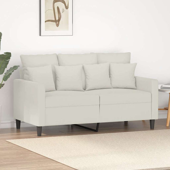 2-sitssoffa gräddvit 120 cm sammet