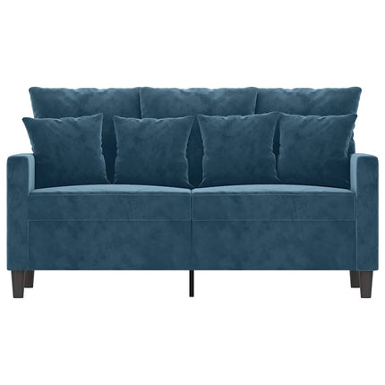 2-sitssoffa blå 120 cm sammet