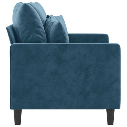 2-sitssoffa blå 120 cm sammet