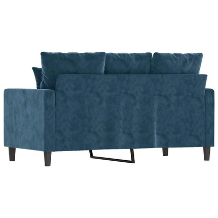2-sitssoffa blå 120 cm sammet