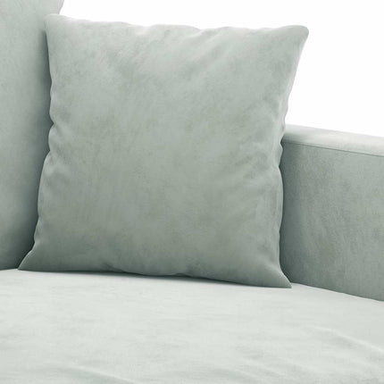 2-sitssoffa ljusgrå 140 cm sammet