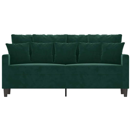 Soffa 2-sits mörkgrön 140 cm sammet