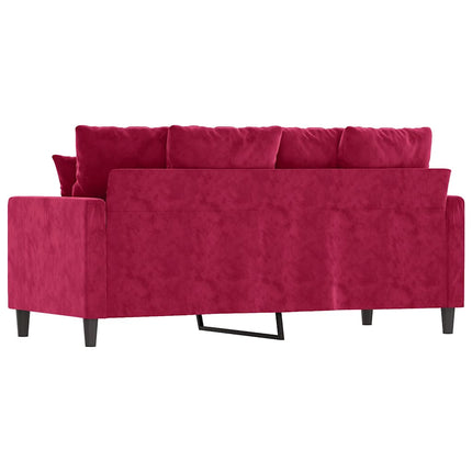 2-sitssoffa vinröd 140 cm sammet