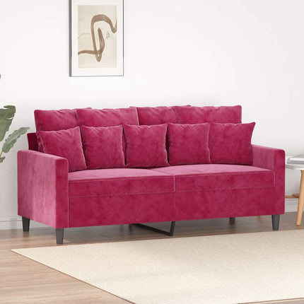 2-sitssoffa vinröd 140 cm sammet
