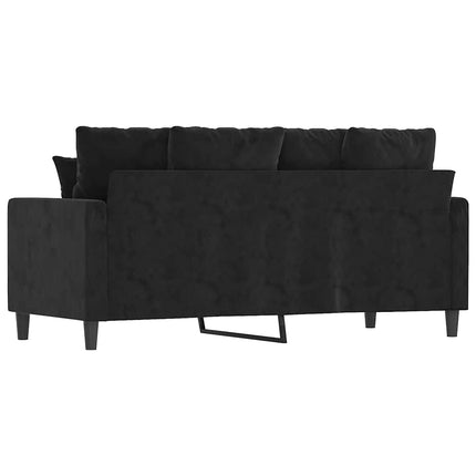 Soffa 2-sits svart 140 cm sammet