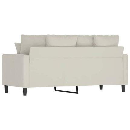 Soffa 2-sits gräddvit 140 cm sammet