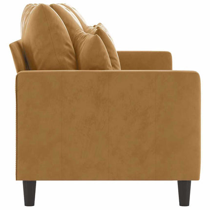 3-sitssoffa brun 180 cm sammet