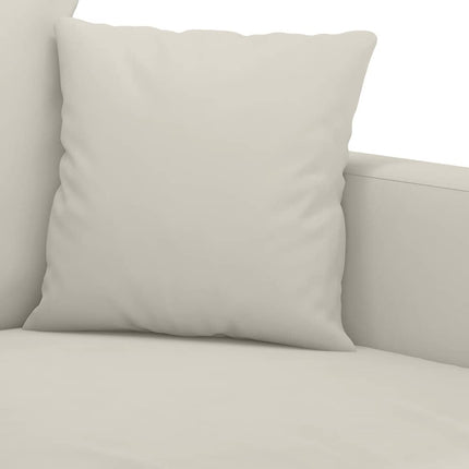 3-sitssoffa gräddvit 180 cm sammet