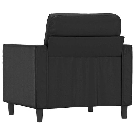 Fåtölj svart 60 cm konstläder