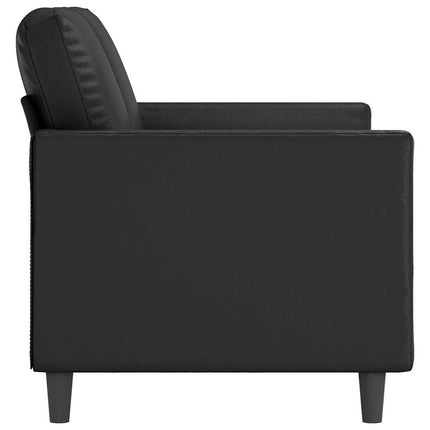 2-sitssoffa svart 120 cm konstläder