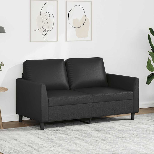 2-sitssoffa svart 120 cm konstläder