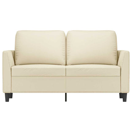 2-sitssoffa gräddvit 120 cm konstläder