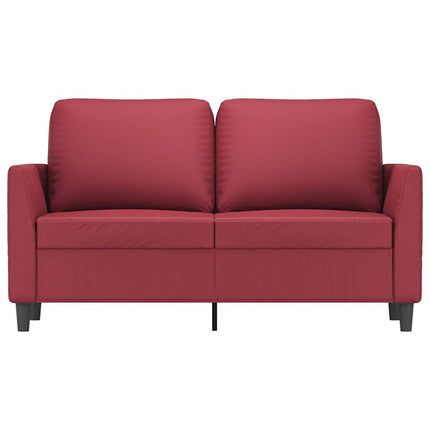 2-sitssoffa vinröd 120 cm fuskläder