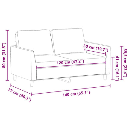2-sitssoffa cappuccino 120 cm konstläder