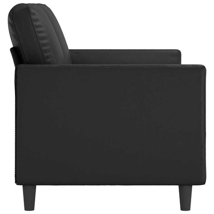 2-sitssoffa svart 140 cm konstläder