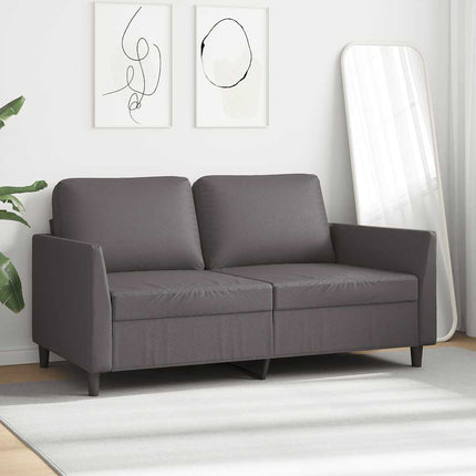 2-sitssoffa grå 140 cm konstläder