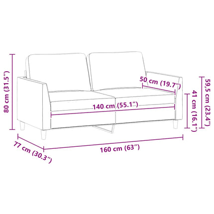 2-sitssoffa cappuccino 140 cm konstläder