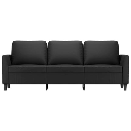 3-sitssoffa svart 180 cm konstläder