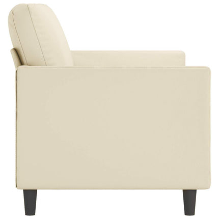3-sitssoffa gräddvit 180 cm konstläder