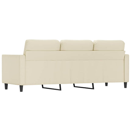 3-sitssoffa gräddvit 180 cm konstläder