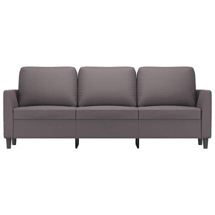 3-sitssoffa grå 180 cm konstläder