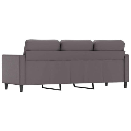 3-sitssoffa grå 180 cm konstläder