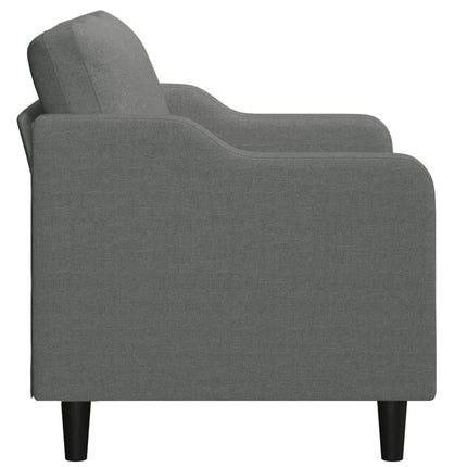 Soffa 2-sits mörkgrå 120 cm tyg