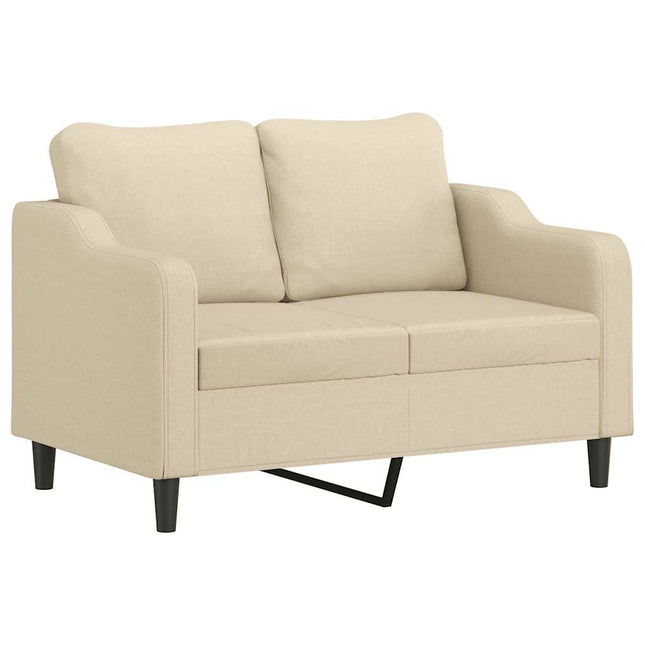 2-sitssoffa gräddvit 120 cm tyg
