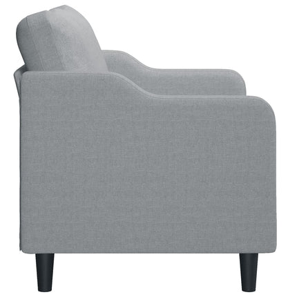 2-sitssoffa ljusgrå 140 cm tyg