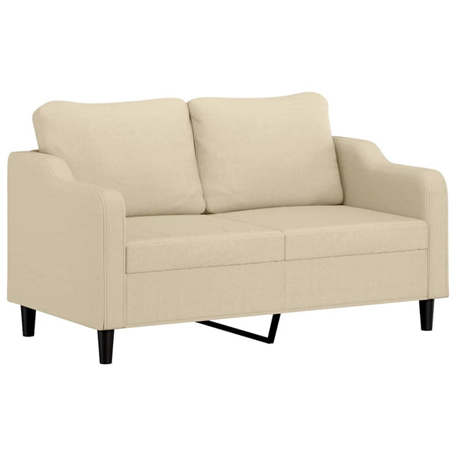 2-sitssoffa gräddvit 140 cm tyg