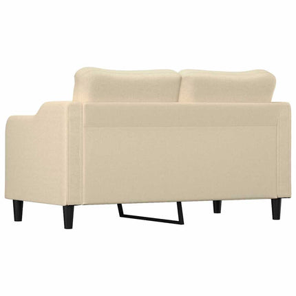 2-sitssoffa gräddvit 140 cm tyg