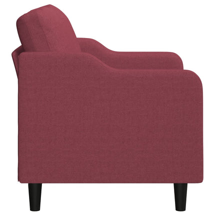 2-sitssoffa vinröd 140 cm tyg