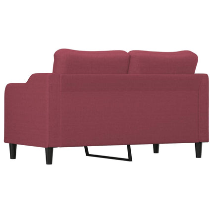 2-sitssoffa vinröd 140 cm tyg