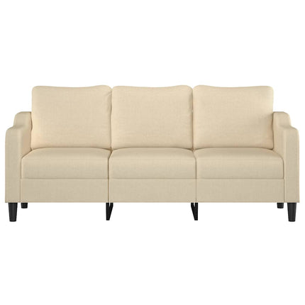 3-sitssoffa gräddvit 180 cm tyg
