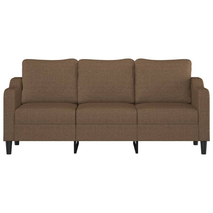 3-sitssoffa brun 180 cm tyg