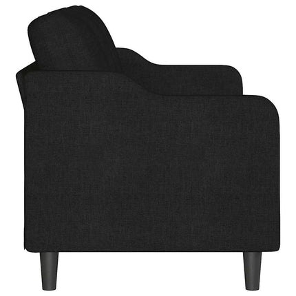 3-sitssoffa svart 180 cm tyg