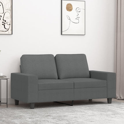Soffa 2-sits mörkgrå 120 cm tyg