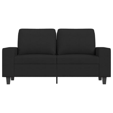 2-sitssoffa ljusgrå Svart 120 cm tyg