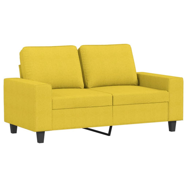 2-sitssoffa ljusggul 120 cm tyg