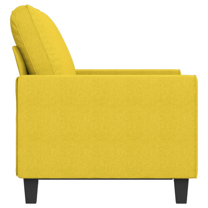 2-sitssoffa ljusggul 120 cm tyg