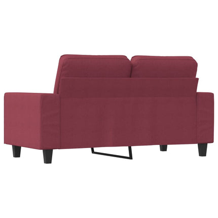 2-sitssoffa vinröd 120 cm tyg