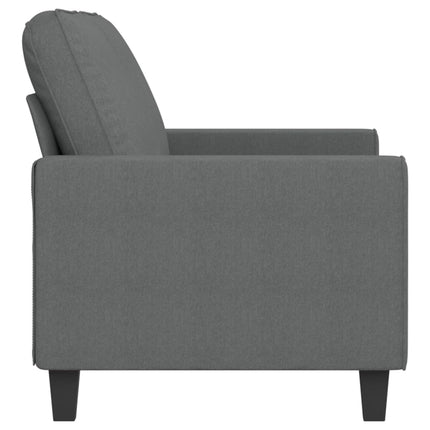Soffa 2-sits mörkgrå 140 cm tyg